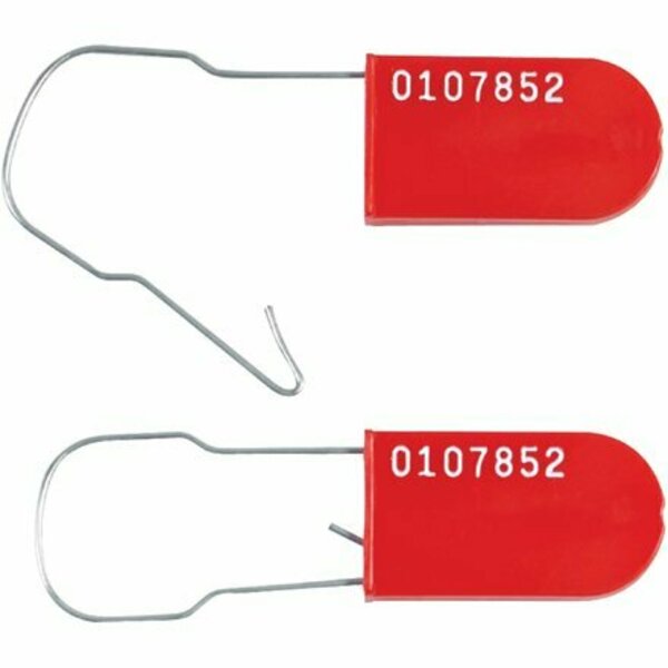 Bsc Preferred Red Wire Padlock Seals, 1000PK H-916R